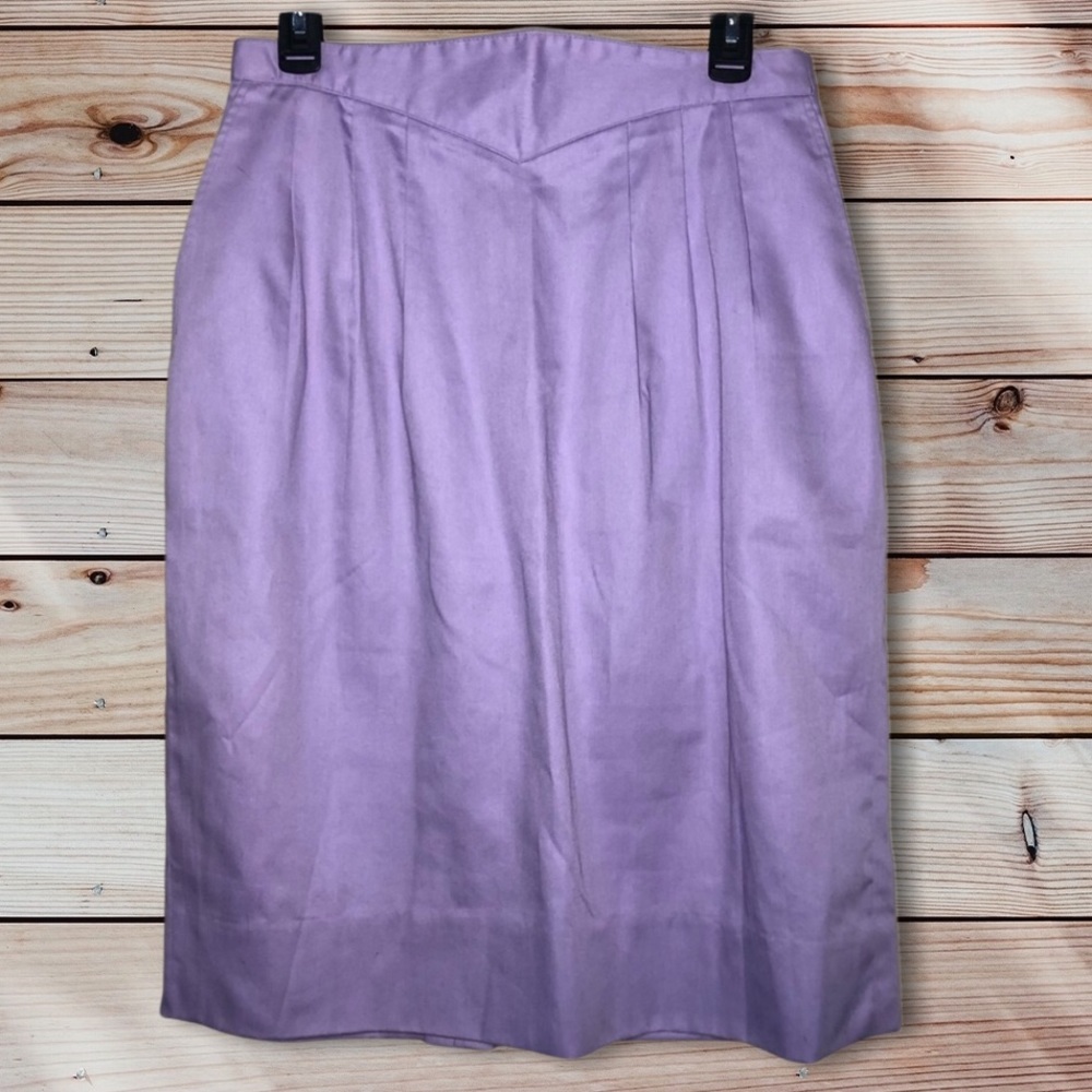 Vintage High-Waisted Purple Tulip Skirt